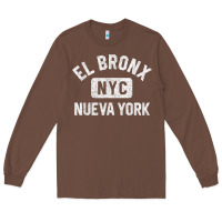 Chestnut el bronx nueva york nyc gym style distressed white print t shirt Long Sleeve Tee - linhVisuals