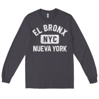 Smoke el bronx nueva york nyc gym style distressed white print t shirt Long Sleeve Tee - linhVisuals