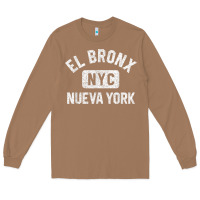 Toasted Coconut el bronx nueva york nyc gym style distressed white print t shirt Long Sleeve Tee - linhVisuals