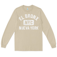 Mushroom el bronx nueva york nyc gym style distressed white print t shirt Long Sleeve Tee - linhVisuals