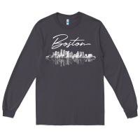 Smoke boston skyline t shirt for women, men, girls & boys Long Sleeve Tee - linhVisuals