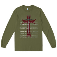 Army Green knights templar crusader cross ring order be without fear t shirt Long Sleeve Tee - linhVisuals