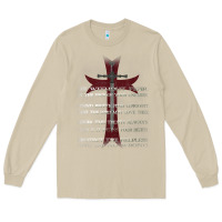 Mushroom knights templar crusader cross ring order be without fear t shirt Long Sleeve Tee - linhVisuals