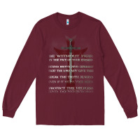 Burgundy knights templar crusader cross ring order be without fear t shirt Long Sleeve Tee - linhVisuals