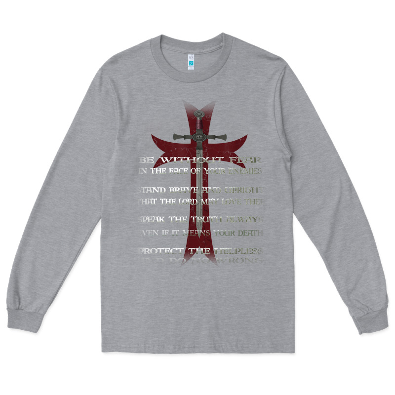Knights Templar Crusader Cross Ring Order Be Without Fear T Shirt Long Sleeve Tee by linhVisuals | Teevron