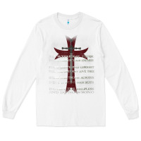 White knights templar crusader cross ring order be without fear t shirt Long Sleeve Tee - linhVisuals