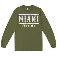 Army Green miami florida souvenir t shirt Long Sleeve Tee - linhVisuals