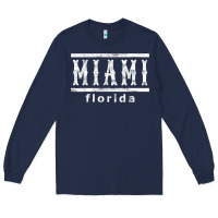 Navy miami florida souvenir t shirt Long Sleeve Tee - linhVisuals