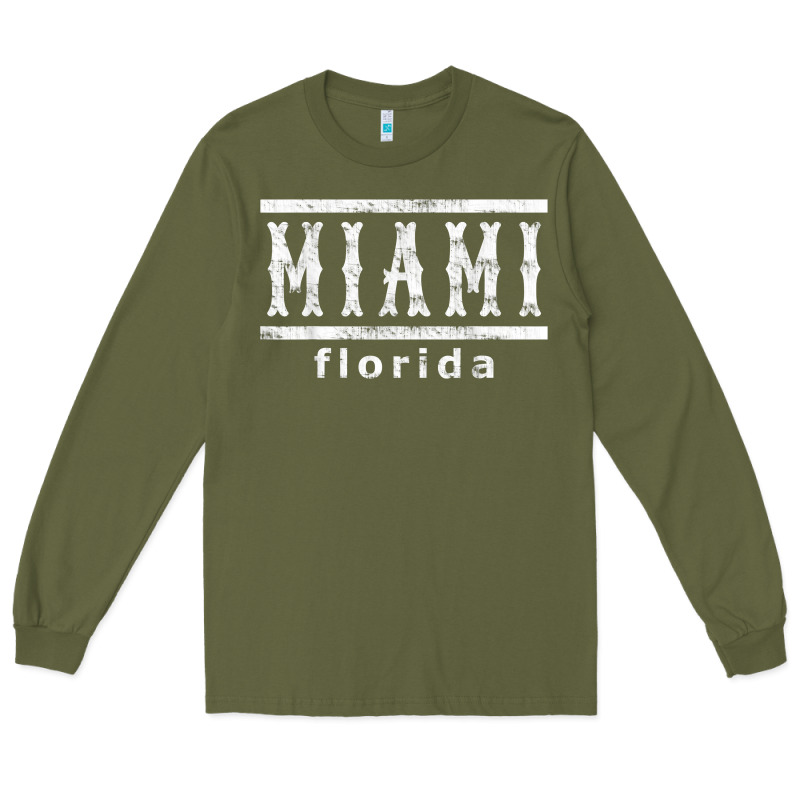Miami Florida Souvenir T Shirt Long Sleeve Tee by linhVisuals | Teevron