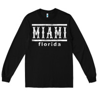 Black miami florida souvenir t shirt Long Sleeve Tee - linhVisuals