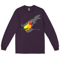 Plum cute screaming parrot, birb memes, funny t rex sun conure t shirt Long Sleeve Tee - linhVisuals