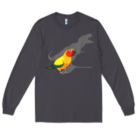 Smoke cute screaming parrot, birb memes, funny t rex sun conure t shirt Long Sleeve Tee - linhVisuals
