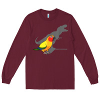 Cute Screaming Parrot, Birb Memes, Funny T Rex Sun Conure T Shirt Long Sleeve Tee | Teevron