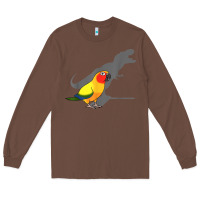 Chestnut cute screaming parrot, birb memes, funny t rex sun conure t shirt Long Sleeve Tee - linhVisuals