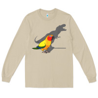 Mushroom cute screaming parrot, birb memes, funny t rex sun conure t shirt Long Sleeve Tee - linhVisuals