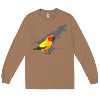 Toasted Coconut cute screaming parrot, birb memes, funny t rex sun conure t shirt Long Sleeve Tee - linhVisuals