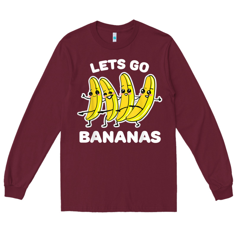 Lets Go Bananas Shirt  Funny Fruit Pun Shirt  Banana T Shirt Long Sleeve Tee by linhVisuals | Teevron