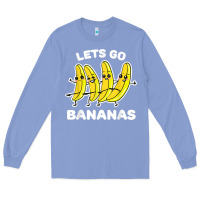 Colony Blue lets go bananas shirt  funny fruit pun shirt  banana t shirt Long Sleeve Tee - linhVisuals