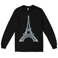 Black eiffel tower with diamonds the parisian french love sign t shirt Long Sleeve Tee - linhVisuals