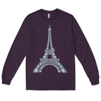 Plum eiffel tower with diamonds the parisian french love sign t shirt Long Sleeve Tee - linhVisuals