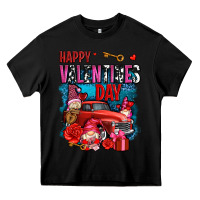 Black happy valentines day with gnomes and truck olivia Heavy Core Tee - OliviaCreatesArt