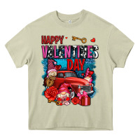 Mossy happy valentines day with gnomes and truck olivia Heavy Core Tee - OliviaCreatesArt