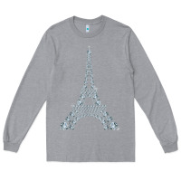 Heather Grey eiffel tower with diamonds the parisian french love sign t shirt Long Sleeve Tee - linhVisuals