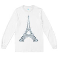 White eiffel tower with diamonds the parisian french love sign t shirt Long Sleeve Tee - linhVisuals