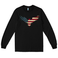 Black bald eagle  america Long Sleeve Tee - linhVisuals