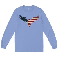 Colony Blue bald eagle  america Long Sleeve Tee - linhVisuals