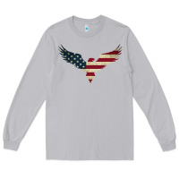 Moon Dust bald eagle  america Long Sleeve Tee - linhVisuals