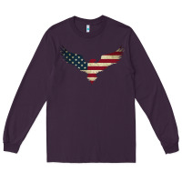 Plum bald eagle  america Long Sleeve Tee - linhVisuals