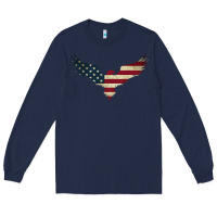 Navy bald eagle  america Long Sleeve Tee - linhVisuals