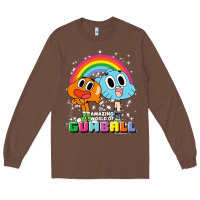 Chestnut cn the amazing world of gumball & darwin rainbow portrait pullover hoo Long Sleeve Tee - linhVisuals