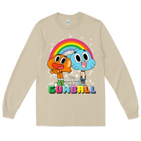 Mushroom cn the amazing world of gumball & darwin rainbow portrait pullover hoo Long Sleeve Tee - linhVisuals