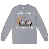 Heather Grey funny opossum possum tee live weird fake your death t shirt Long Sleeve Tee - linhVisuals