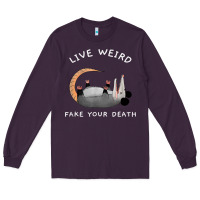 Plum funny opossum possum tee live weird fake your death t shirt Long Sleeve Tee - linhVisuals
