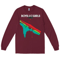 Burgundy boys like girls [tb] Long Sleeve Tee - linhVisuals