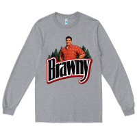 Heather Grey brawny paper towel guy Long Sleeve Tee - linhVisuals
