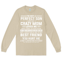 Mushroom i'm not a perfect son but my crazy mom loves me mother's day t shirt Long Sleeve Tee - linhVisuals