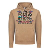 Vintage Coffee little miss america Vintage Hoodie - CowhideDigitalArt