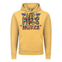Vintage Mustard little miss america Vintage Hoodie - CowhideDigitalArt