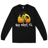 Black retro key west t shirt florida beach shirt Long Sleeve Tee - linhVisuals