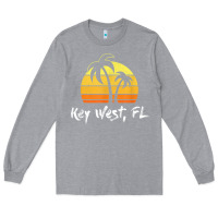 Heather Grey retro key west t shirt florida beach shirt Long Sleeve Tee - linhVisuals