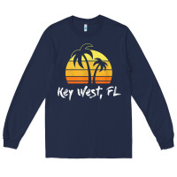 Navy retro key west t shirt florida beach shirt Long Sleeve Tee - linhVisuals