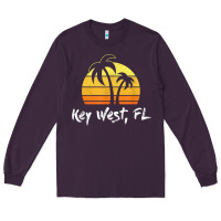 Plum retro key west t shirt florida beach shirt Long Sleeve Tee - linhVisuals