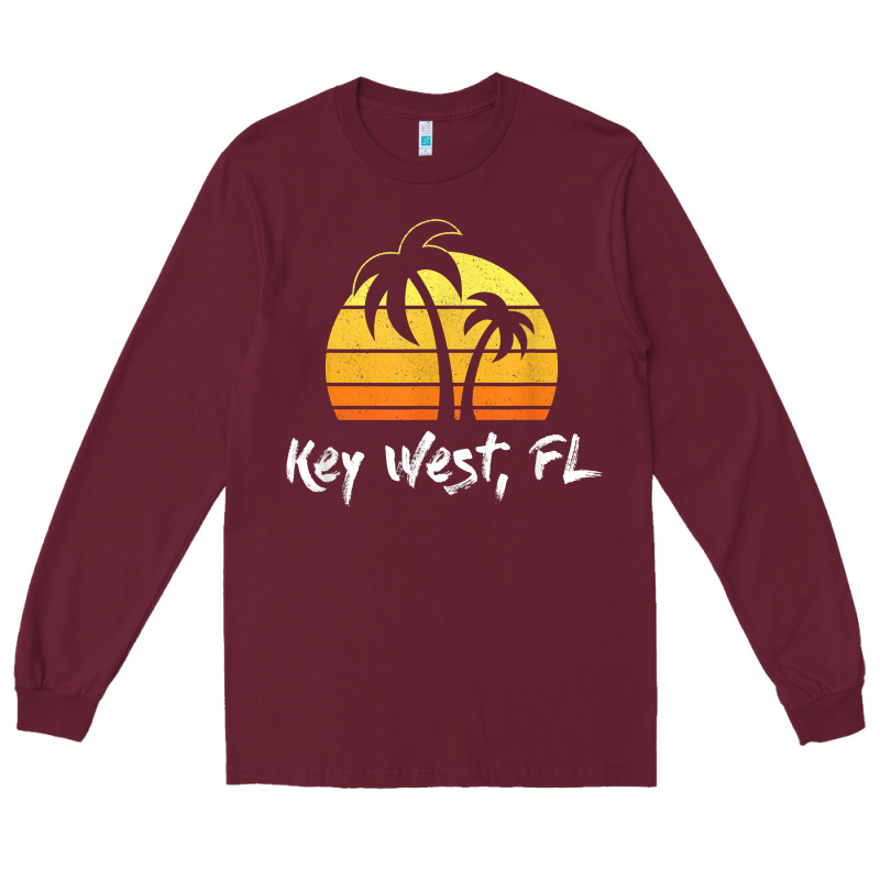 Retro Key West T Shirt Florida Beach Shirt Long Sleeve Tee by linhVisuals | Teevron
