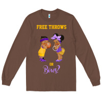 Chestnut free throws or bows basketball baby gender reveal t shirt Long Sleeve Tee - linhVisuals