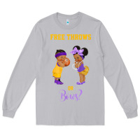 Moon Dust free throws or bows basketball baby gender reveal t shirt Long Sleeve Tee - linhVisuals