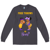 Smoke free throws or bows basketball baby gender reveal t shirt Long Sleeve Tee - linhVisuals